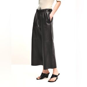 NAPPA Leather Culotte Trousers Massimo Dutti